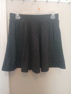 Adidas Black Patterned Skater Skirt